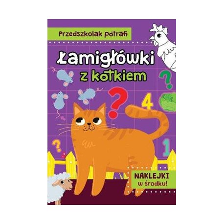 Przedszkolak potrafi. Łamigłówki z kotkiem motyleksiazkowe.pl