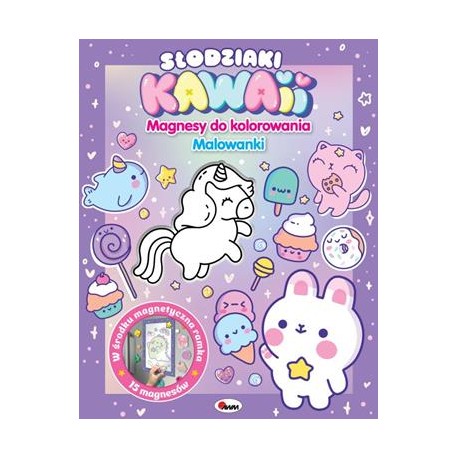 Magnesy do kolorowania Słodziaki kawaii motyleksiazkowe.pl