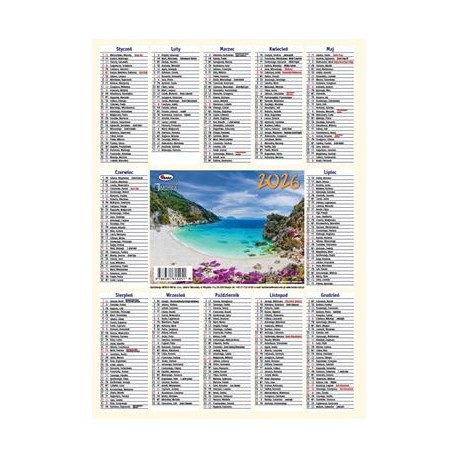 Kalendarz 2026 listkowy motyleksiazkowe.pl