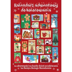 Kalendarz adwentowy do kolorowania Katarzyna Borucka motyleksiazkowe.pl