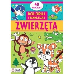 Zwierzęta. Koloruj i naklejaj motyleksiazkowe.pl