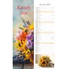 Kalendarz 2026 paskowy Kwiaty (13 plansz)