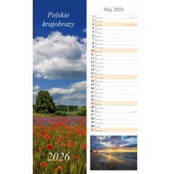 Kalendarz 2026 paskowy Polskie krajobrazy (13 plansz) motyleksiazkowe.pl