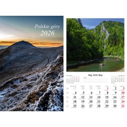 Kalendarz ścienny 2026 Polskie góry motyleksiazkowe.pl