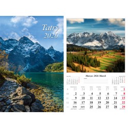 Kalendarz ścienny 2026 Tatry motyleksiazkowe.pl