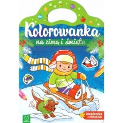 Kolorowanka na zimę i święta. Książeczka z naklejkami motyleksiazkowe.pl