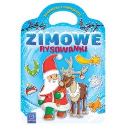 Zimowe rysowanki. Książeczka z naklejkami motyleksiazkowe.pl