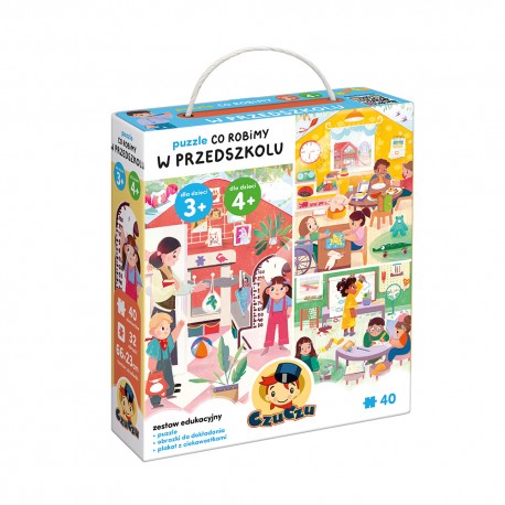 Puzzle Co robimy W przedszkolu CzuCzu motyleksiazkowe.pl