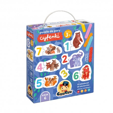 Puzzle do pary Cyferki CzuCzu motyleksiazkowe.pl
