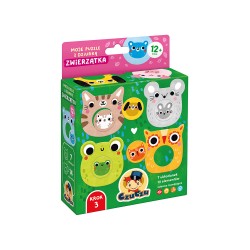 Moje puzzle z dziurką Zwierzątka dla dzieci: 12m+