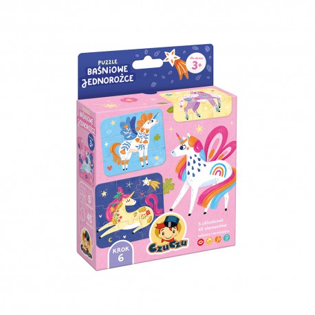 Puzzle Baśniowe Jednorożce dla dzieci: 3+ CzuCzu motyleksiazkowe.pl