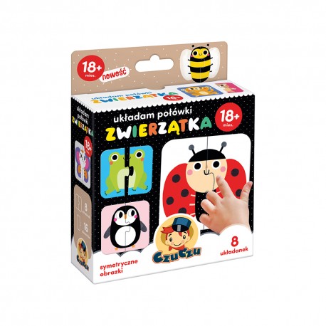 Układam połówki Zwierzątka dla dzieci: 18m+ CzuCzu motyleksiazkowe.pl