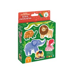 Puzzle progresywne Dzikie zwierzątka dla dzieci: 2+
