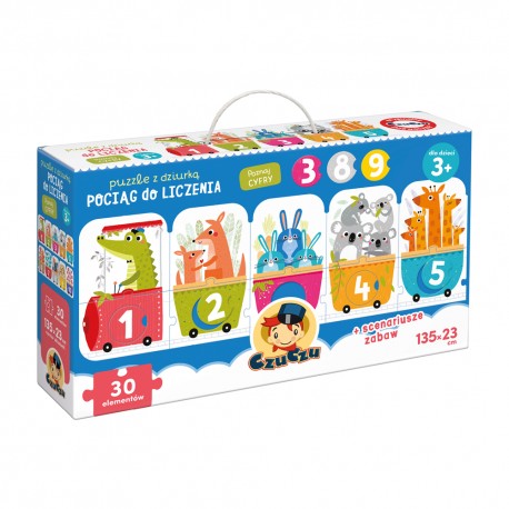Puzzle z dziurką Pociąg do liczenia dla dzieci: 3+ CzuCzu motyleksiazkowe.pl