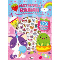 100 wypukłych naklejek Przyjaciele kawaii