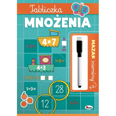 MAZAK ŚCIERALNY TABLICZKA MNOŻENIA Praca Zbiorowa motyleksiazkowe.pl
