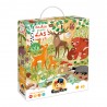 Dzikie puzzle Las dla dzieci: 3+