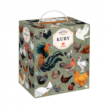 Puzzle Kury 1000 el. Praca Zbiorowa motyleksiazkowe.pl
