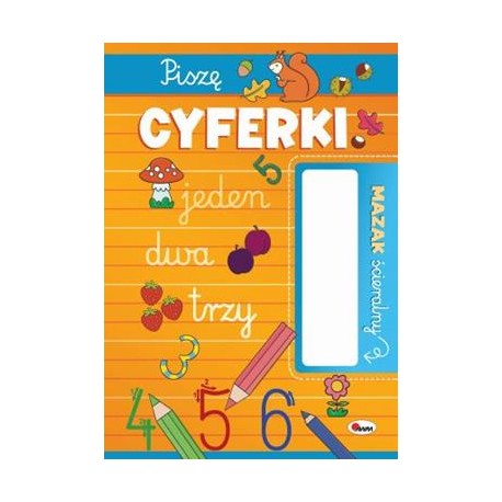 Mazak ścieralny Piszę cyferki motyleksiazkowe.pl