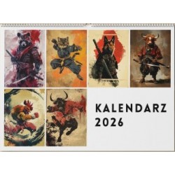 Kalendarz 2026 Zwierzaki Ninja MOTYLEKSIAZKOWE.PL