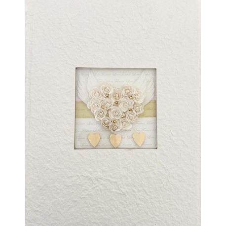 Album na zdjęcia. Białe serce ze skrzydłami