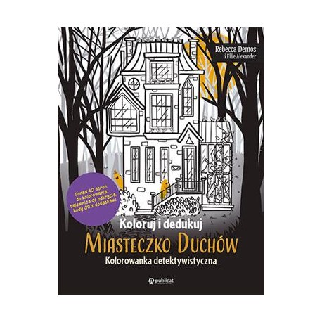 Koloruj i dedukuj. Miasteczko duchów. Kolorowanka detektywistyczna Rebecca Demos motyleksiazkowe.pl