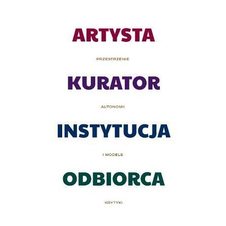 Artysta-kurator-instytucja-odbiorca