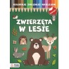 Zwierzęta w lesie. Koloruję, znajduję, naklejam.