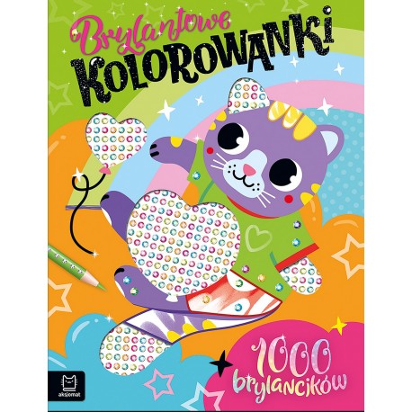 Brylantowe kolorowanki z kotkiem. 1000 brylancików Agata Kaczyńska motyleksiazkowe.pl