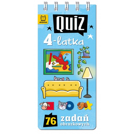 Quiz 4-latka. 76 zadań obrazkowych Anna Podgórska motyleksiazkowe.pl