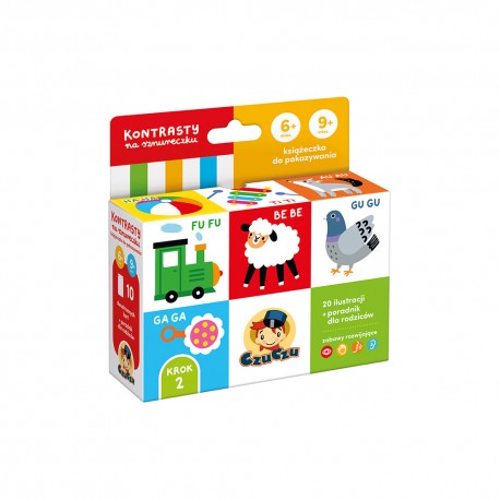Czuczu Kontrasty na sznureczku Książeczka do pokazywania dla dzieci 6 i 9 mies.+ Praca zbiorowa motyleksiazkowe.pl