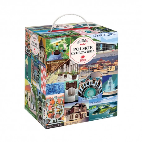 Puzzle Polskie Uzdrowiska 500 el. / Puzzlove CzuCzu Praca zbiorowa motyeksiazkowe.pl