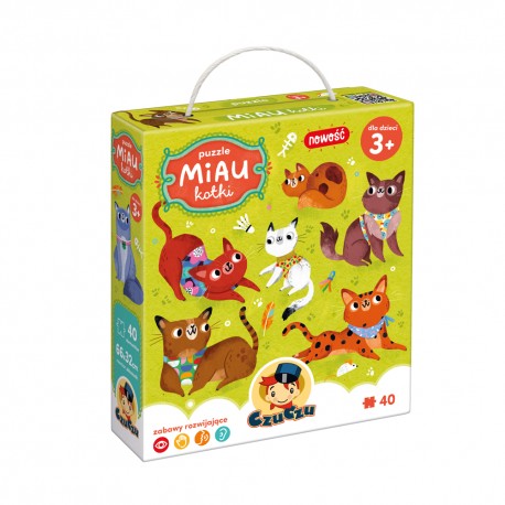 CzuCzu Puzzle Miau Kotki 3+ Praca zbiorowa motyleksiazkowe.pl