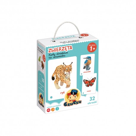 CzuCzu Karty obrazkowe na sznureczku Zwierzęta 1+ Praca zbiorowa motyleksiazkowe.pl