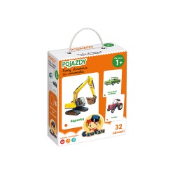 CzuCzu Karty obrazkowe na sznureczku Pojazdy 1+ Praca zbiorowa motyleksiazkowe.pl