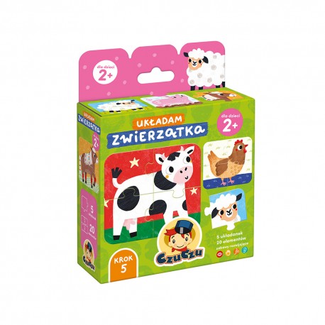 CzuCzu Układam Zwierzątka 2+ Praca zbiorowa motyleksiazkowe.pl
