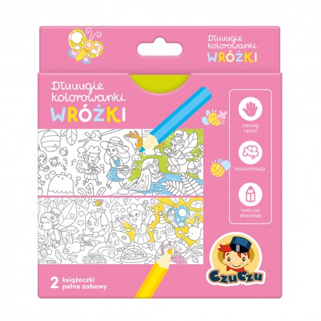 CzuCzu Dłuuugie kolorowanki Wróżki Praca zbiorowa motyleksiazkowe.pl