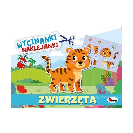 Zwierzęta. Wycinanki naklejanki motyleksiazkowe.pl