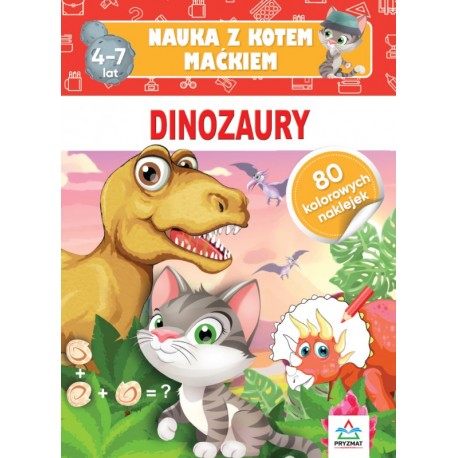 Nauka z kotem Maćkiem. Dinozaury motyleksiazkowe.pl