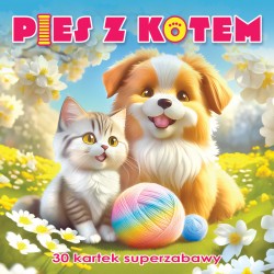 Pies z kotem 30 kartek superzabawy Kolorowanka