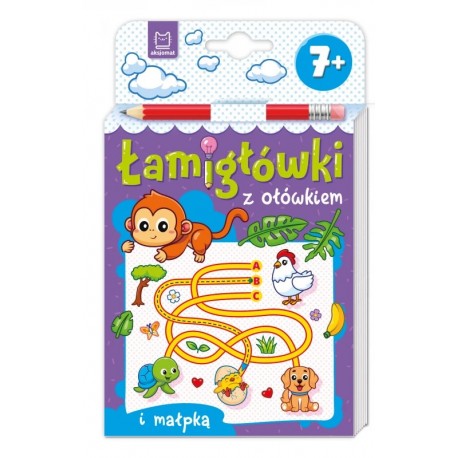 Łamigłówki z ołówkiem i małpką. Od 7 lat Praca zbiorowa motyleksiazkowe.pl