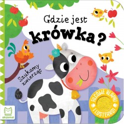 Szukamy zwierząt. Gdzie jest krówka? Filcowe klapki i lusterko