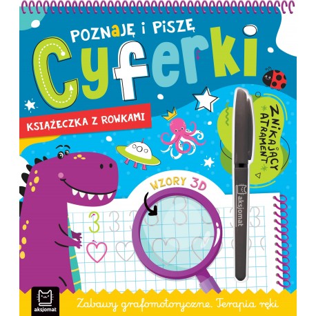 Poznaję i piszę cyferki. Książeczka z rowkami praca zbiorowa motyleksiazkowe.pl