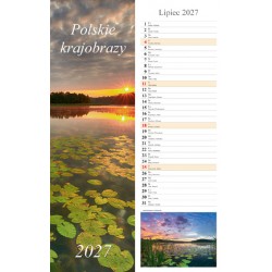 Kalendarz typu pasek 2027 - Polskie krajobrazy