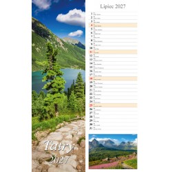 Kalendarz typu pasek 2027 - Tatry