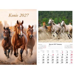 Kalendarz ścienny 2027 - Konie