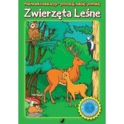 Zwierzęta leśne. Malowanka edukacyjna